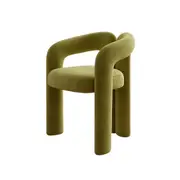 MIUZ Padded Lounge Chair Living Room Accent Chairs Velvet Cushion Armchair - Replica Dudet Armchair