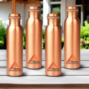 100% Pure Copper Water Bottle Handmade For Health Benefits Set of 4