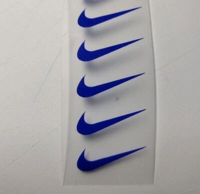 2" Nike Swoosh Iron-On Transfers: Royal Blue, 5 Pack!