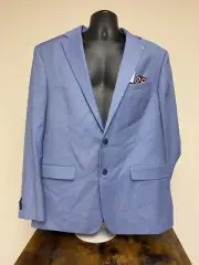 Ben Sherman Men's Blue Slim Fit Solid Notched Lapels Suits Jacket Size 48L NWT
