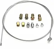 Universal Motorcycle Emergency Brake Throttle Accelerator Cable Repair Kit Screw Motorbike Repair Set, Solderless Nipple Sleeve and Nut Set, Silver,Clutch Throttle Cable Repair Kit accessories