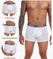 wirarpa Men's Micro Modal Trunks Soft Microfiber Boxer Briefs 3D Pouch 4 Pk Sz L