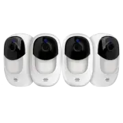 Uniden Wire-Free FULL HD Weatherproof Smart Camera with Cloud Back-up Quad Pack