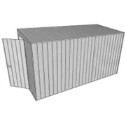 Build-a-Shed 1.5 x 3.7 x 2m Single Hinged Door Skillion Shed - Zinc