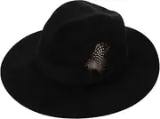 [Holibanna] Fashion British Gentleman Hat with for Men Classic Wool Fedora Cap for Wedding