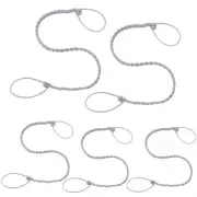 Rip Tie 2.5mm Tangle Free Hair Tie, 34", Gray, 5-Pack