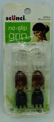 6 Pack SCUNCI No Slip Grip All Day Hold Claw Clips 2 Tortoise 2 Clear & 2 Black