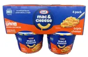 Kraft Triple Cheese Macaroni & Cheese Cups 4 pack 8.2 oz oz Mac