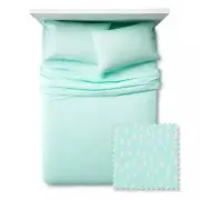 PILLOWFORT Twin Sized Mini Dots Sheet Set | Crystalized Green - 3pc Set - NWT