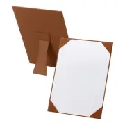 11x8.5 Certificate Holder with Stand, Document Holders Vertical, Brown