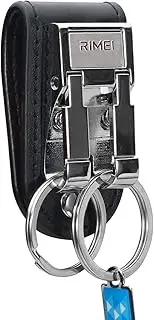 [Donmnemb] Heavy Duty Belt Clip Keychain, Duty Belt Key Holder Leather, Belt Clip for Keys, Belt Loop Keychain, Key Holder With Detachable Keyring, Leather Wristlet Keychain