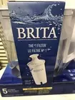 Brita SOHO 5-cup White Plastic Water Filter Pitcher & Box of 3 New Filters
