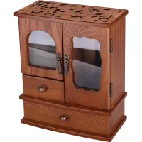 在飛比找蝦皮商城優惠-5Cgo中式古風複古木質首飾盒珠寶盒項鏈手飾品收納櫃大容量古