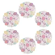 Embroidered Easter Placemats Set of 6, Cute Eggs Round Placemats for Dining
