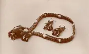 1970s Beaded Feather Jewelry Patterns #MB1 Macrame Bouquet