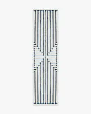 75' x 305' | Machine Washable Runner Rug | Kid & Pet Friendly | Indoor Rug | Jonathan Adler Inkdrop Slate Blue Rug | Ruggable