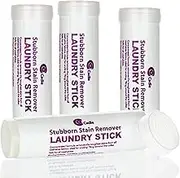 Laundry Stain Remover Stick – Pre Wash Spot Cleaner for Fabric Clothing on Cotton, Wool, Synthetics - Easy Removal of Grease, Blood, Coffee, Ink, Lipstick, Wine, Grass Soil | Clean On The Go (4 Pack)