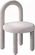 Vanity Chair, Bedroom Makeup Chair, Vanity Stool, Light Luxury and High-End Feeling, Simple and Thickened Makeup Chair for Vanity, for Bedroom Living Room(Grey)