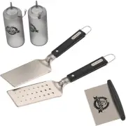 Pit Boss Rubber Handle Stainless Steel Blade 5-Piece Griddle Accessories Kit Pit
