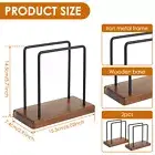 2Pcs Napkin Holder Paper Towel Holder with Wooden Base Wrought Iron Frame Rarrf