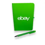 eBay Logo Lined Notebook Green New Limited Edition To Go Journal w Pen 5"x7"