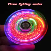 Crystal Luminous LED Light Fidget Spinner Hand Top Spinners Glow in Dark EDC Str