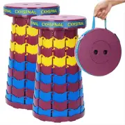 Upgraded Fold up Stool 2 Pack Lightweight but Sturdy Load Capacity 400Lbs Height