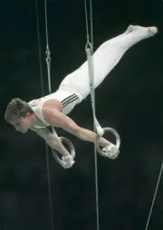 Olympic gymnastics gold and silver medallist, Valeri Liukin of th - Old Photo