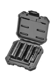 5PCS 1/2-Inch Damaged Bolt Extractor Flip Socket Set, Rounded-off Lug Nut Soc...