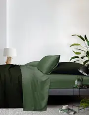 Bedding King 1000TC Cotton Rich Stripe Sheet Set - Sage Green
