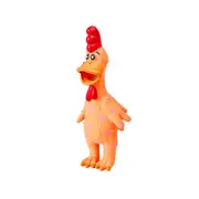Multipet Latex Chicken Orange Dog Toy