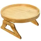 Wooden Handrail Tray Arm Rest Table for Couch Armrest Organiser Sofa