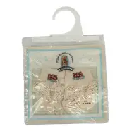 Vtg Peter Rabbit Socks Newborn NWT Lace Trim Embroidered 1989 Baby Gift Rare