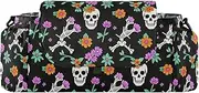miaozhen Black Flower Skull Skeleton umbrella stroller organizer bag baby caddy large zip pocket organizador para carreola gancho para carriola