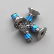 4pcs M4 x 8 mm Titanium Ti Screw Bolt Allen Hex Socket Flat Head Thread Locker