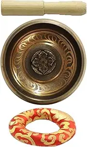 Tibetan Singing Bowl | Sound Healing Cup Copper Hand Percussion Instruments,Aesthetic Sound Bath Instruments Hand-Tuned Bowl for Bedroom Living Room Yoga Studio