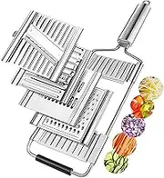 4 in 1 Multi Purpose Vegetable Slicer Set, Handheld Stainless Steel Shredder Cutter Grater with 4 Adjustable Blades, Manual Food Chopper Kitchen Tools for Vegetable Fruits Salad.