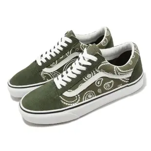 【VANS】休閒鞋 Old Skool 男鞋 女鞋 綠 白 麂皮 帆布 Paisley 變形蟲(VN0A5KRFB0F)