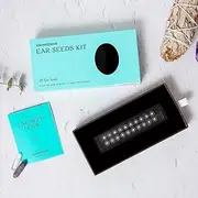 NAO Wellness Swarovski Ear Seeds- Auriculotherapy Seeds Self-Care Acupressure Beads Healing Kit with 40+ Solutions – 20 Swarovski Crystal Ear Seeds Acupuncture Kit – Suitable for Adults and Kids