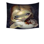 Dark Art Alchemical Angel and Sea Snail Shell Tapestry