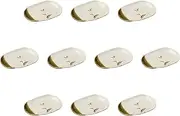 Set of 10, Oribe Ashi Tataki 6.0 Oval Plate, 7.1 x 4.9 x 0.8 inches (18 x 12.5 x 2 cm) | Setomonohonpo