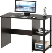 Writing Computer Desk, Home Office Study Desk with Storage Shelves