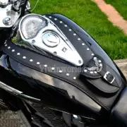 BS) HONDA VTX1300 S, R, C, CUSTOM & RETRO LEATHER TANK Panel Cover Pad Bra Bib