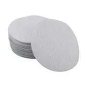 Sandpaper Round Flocking 5.91"x5.91" P120 50 Pcs Gray Hook & Loop Sanding Sheets