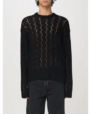 Obey OpenKnit Cotton Pullover Sweater Men Black
