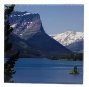 Glacier National Park Ceramic Tile Trivet Travel Souvenir 4" x 4"
