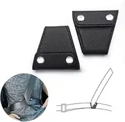 ILIVABLE Seatbelt Adjuster, Anti Twist and Slip Car Shoulder Neck Strap Positioner Clips, Protects from Cutting Your Neck or Rubbing Your Chest, Universal Fit(Black)
