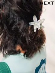 Pink/Blue Shell and Starfish Hair Claw Clips 2 Pack (F28560) | $28
