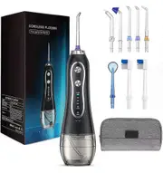 Professional Cordless Water Flosser - 5 Levels, 5 Tips, Portable Dental Oral Irrigator