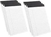 SEWACC A5 Pocket Notepad 8 Pack Tear-Off Undated Ruled Paper Pad for Office School Planning Memo Pad